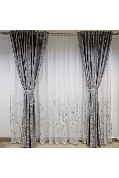 Perdelenoi by Igni Comex Curtain Sand Gray 2 Pcs