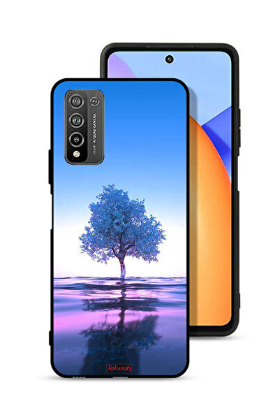 Tolwak غطاء حماية لهاتف Honor 10X Lite بتصميم شجرة نيون وانعكاس مائي فني رقمي