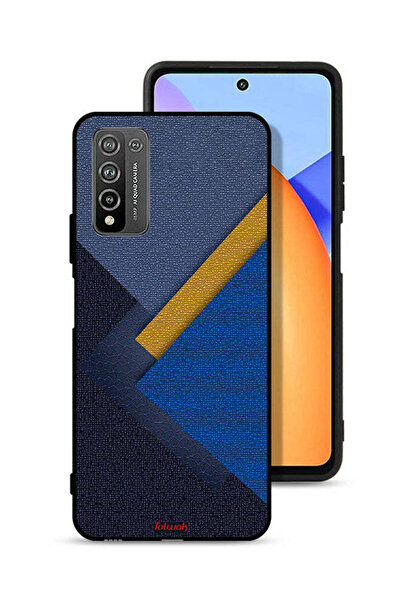 Tolwak غطاء حماية لهاتف Honor 10X Lite بنقشة مثلثات جلدية