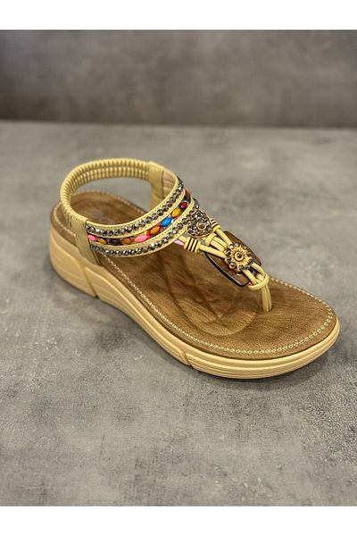 Guja Sandals Ultra Comfort Sole Flip Flops Sandals Natural Stone Look