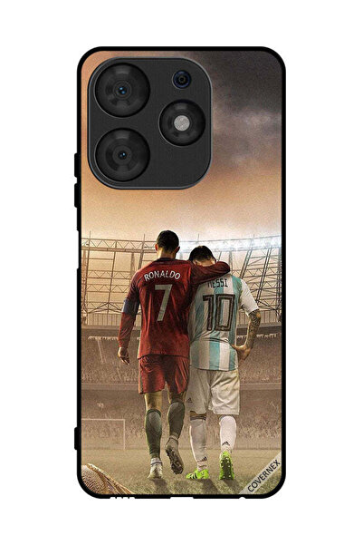 Covernex غطاء حماية لهاتف تكنو سبارك 10 برو ميسي وكريستيانو رونالدو