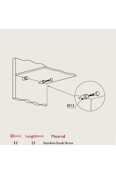 Mena Rise Diyar-Ifırsatshop Shelf Pin with Stainless Seal (4 Pieces) 1017157