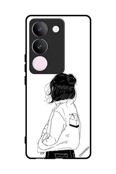 Covernex غطاء حماية لهاتف فيفو V29 فتاة تفكر بعمق كبير