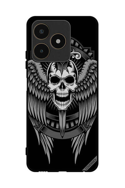 Covernex غطاء حماية لهاتف Realme C53 بتصميم جمجمة وأجنحة نسر