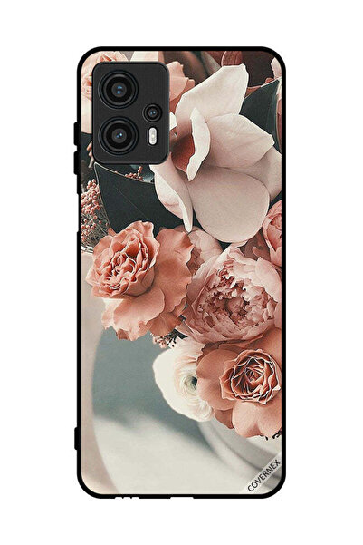 Covernex غطاء حماية لهاتف موتورولا موتو جي 13 - باقة من أزهار الخوخ الجميلة