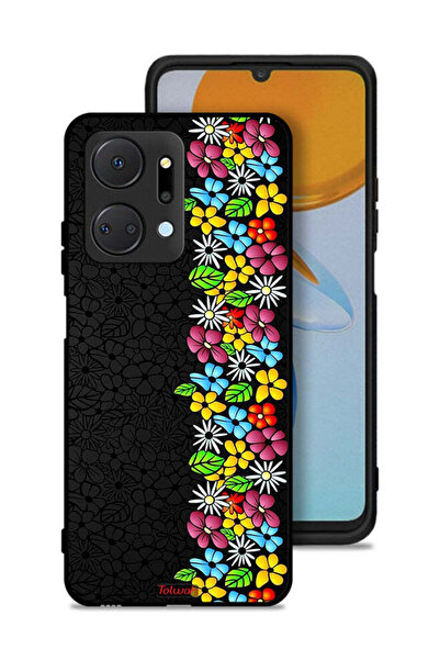 Tolwak غطاء حماية لهاتف Honor X7a من فلاورز لاين