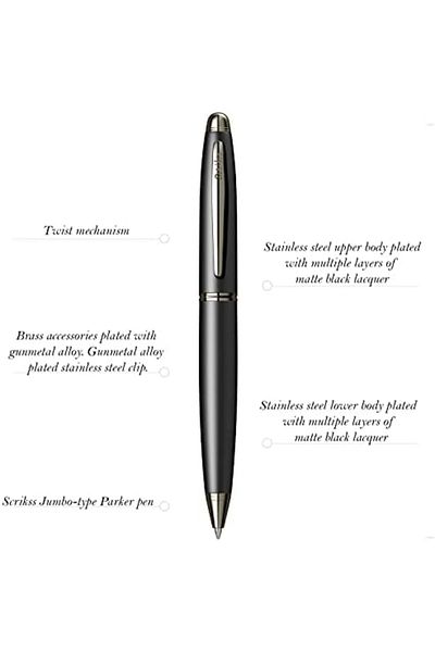 Mena Rise Sirinshop Knight 88 Ballpoint Pen Matte Black 1108107