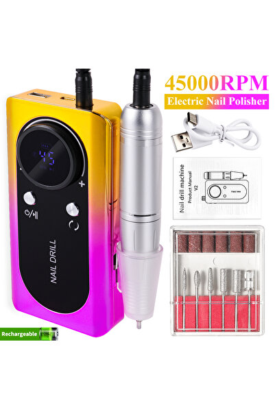 Choice1 ماكينة حفر أظافر كهربائية محمولة من جولد بروفيشنال 45000 دورة في الدق...