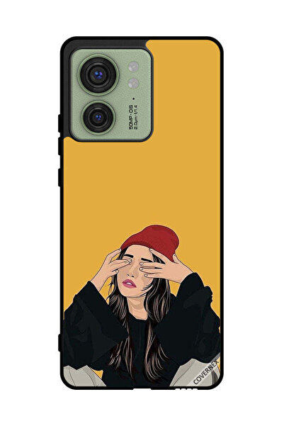 Covernex غطاء حماية لهاتف موتورولا إيدج 40 - رسم فتاة حزينة