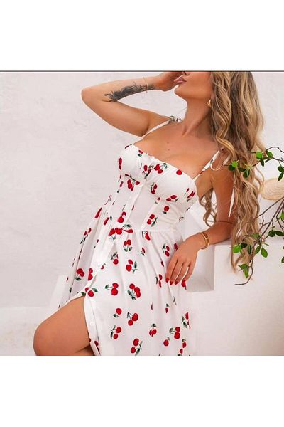 GLAMSI Rochie Damă cu Corset, Nasturi și Bretele – Stil Elegant & Feminin
