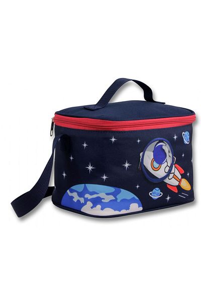 ÜMİT ÇANTA Ümit Çanta 5043 Thermal Insulated Men's Lunchbox (Astronaut Printed, Navy Blue Red Color)