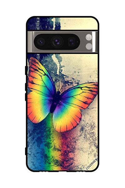 Covernex Protective Case Cover For Google Pixel 8 Pro Vintage Rainbow Butterfly
