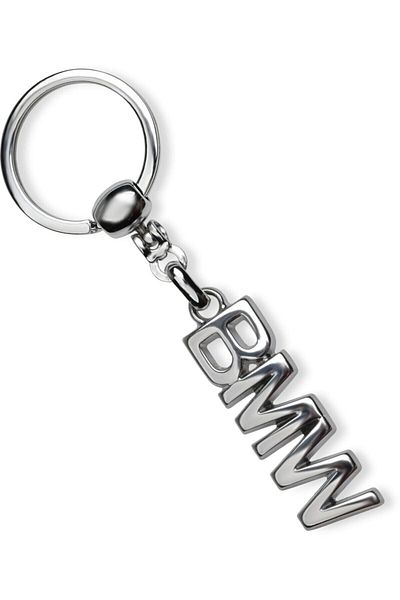 Store 1.Quality - Metal Car Keychain with Bmw Text Logo - Chrome Plated