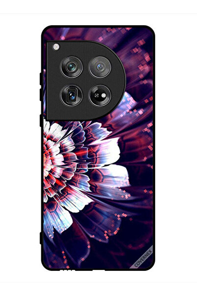Covernex غطاء حماية لهاتف OnePlus 12 مع زهرة كبيرة منعكسة على الجانب الأيسر