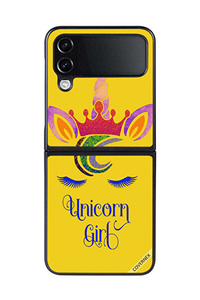 Covernex غطاء حماية لهاتف سامسونج جالاكسي زد فليب 4 برسومات فتاة يونيكورن