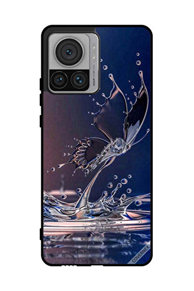 Covernex غطاء حماية لهاتف موتورولا موتو X30 برو - قطرات الماء - فراشة