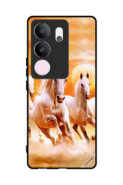 Covernex غطاء حماية لهاتف فيفو V29 برو - خيول تركض