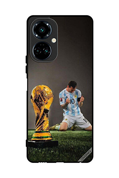 Covernex غطاء حماية لهاتف تكنو كامون 19 مع صورة ليو ميسي وكأس الفيفا