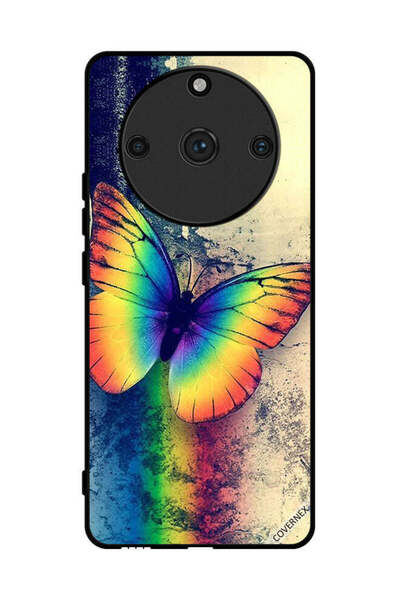 Covernex غطاء حماية لهاتف Realme 11 Pro Plus بتصميم فراشة قوس قزح عتيقة