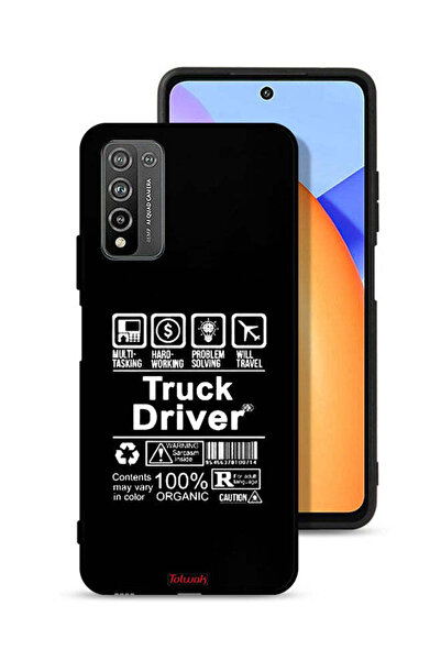 Tolwak غطاء حماية لهاتف Honor 10X Lite، ملصق سائق شاحنة