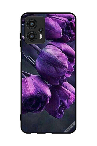 Covernex غطاء حماية لهاتف موتورولا موتو جي 13 - زهور داكنة