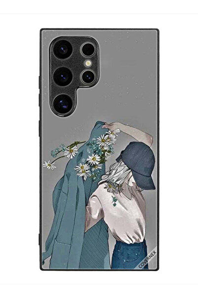 Covernex غطاء حماية لهاتف سامسونج جالاكسي S24 ألترا، رسم فتاة ترتدي معطفًا