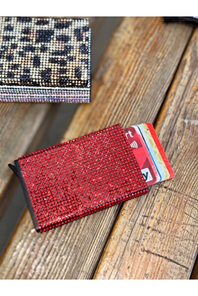 larosee Easy to Carry Women's Stone Credit Card Holder with Special Mechanism