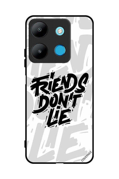 Covernex غطاء حماية لهاتف Infinix Smart 7 مطبوع عليه عبارة "أصدقاء الخط لا يك...