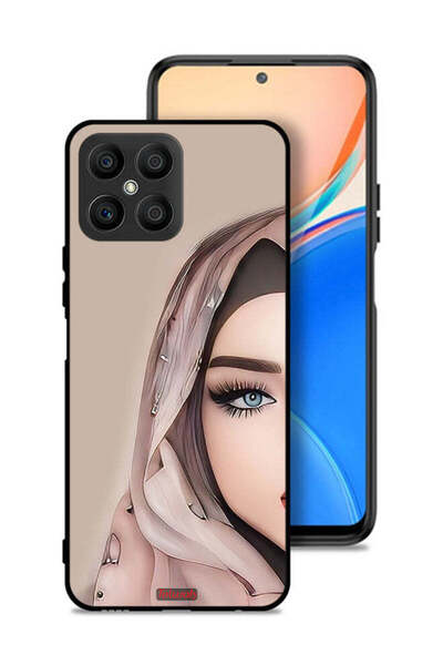 Tolwak غطاء حماية لهاتف Honor X8 4G برسم فتاة نصف وجه