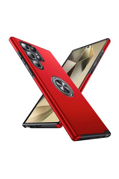 TYBO Protective case for Samsung Galaxy S25 Ultra, Hybrid Shockproof, 360 Rotating Ring Bumper