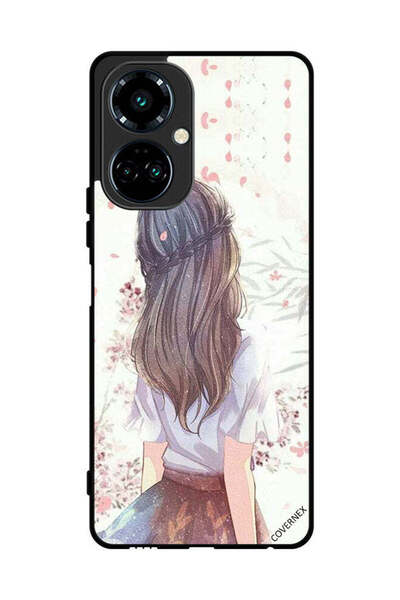 Covernex غطاء حماية لهاتف تكنو كامون 19 - فتاة لطيفة في تفكير عميق