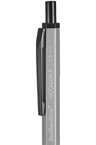 Mena Rise Newstoreshop Office Hexagonr Mechanical Pencil 12'Li Packaging Silver 0.5 mm 1131299