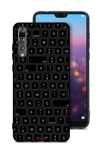 Tolwak غطاء حماية لهاتف هواوي P20 Pro بنمط مفاتيح لوحة المفاتيح العشوائية