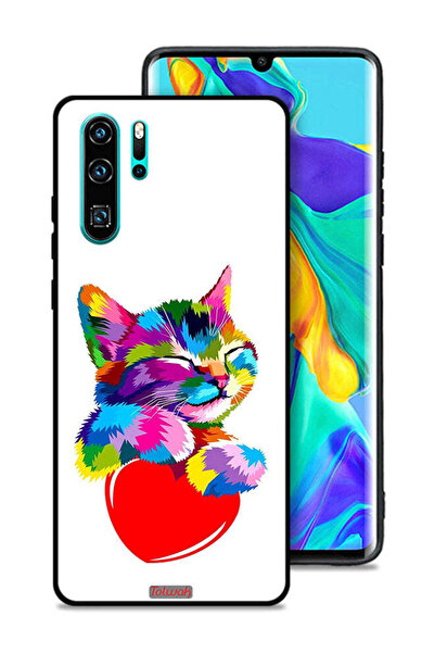 Tolwak غطاء حماية لهاتف هواوي بي 30 برو - قطة ملونة