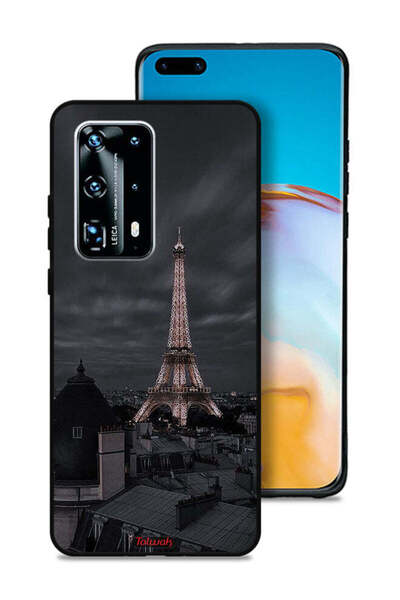 Tolwak غطاء حماية لهاتف هواوي بي 40 برو بلس 5G بتصميم برج إيفل في الليل