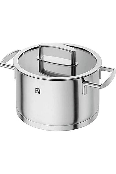 Mena Rise Nazirashop Shallow Pot, 20 Cm, Round, 18/10 Stainless Steel 1096638