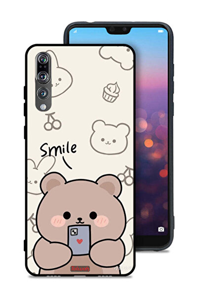 Tolwak غطاء حماية لهاتف هواوي P20 Pro برسومات الدب المبتسم