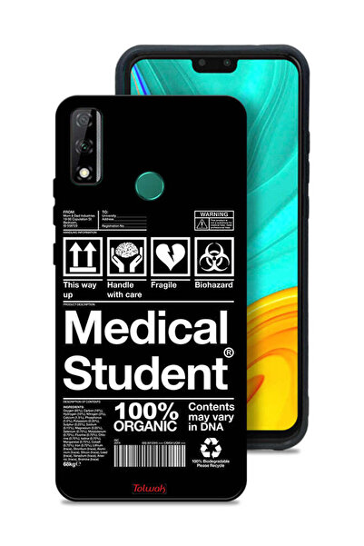 Tolwak غطاء حماية لهاتف هواوي Y8s، ملصق طالب الطب