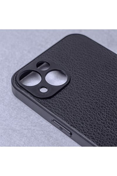 OEM Husa spate Black Leather pentru protectie Xiaomi Redmi Note 12 5G / Poco X5, din TPU, neagra