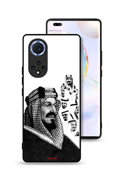 Tolwak غطاء حماية لهاتف Honor 50 Pro، ملصق فني أبيض وأسود لملوك المملكة العرب...