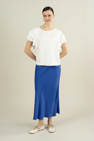 IDYL Flounced Back Detail Blouse