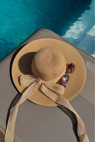 lurex moda Straw Hat