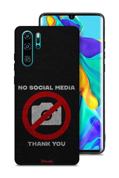 Tolwak غطاء حماية لهاتف هواوي P30 Pro لا يوجد وسائل تواصل اجتماعي شكرًا لك