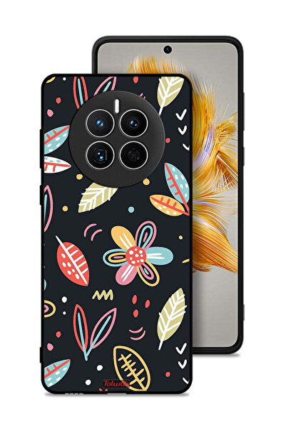Tolwak غطاء حماية لهاتف هواوي ميت 50، زهور وأوراق، فن تجريدي