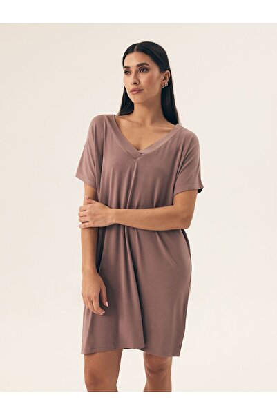 Henderson Classic Women's Nightshirt Comfort & Practicality & Soft & Long Cut & Short Sleeve | Noves