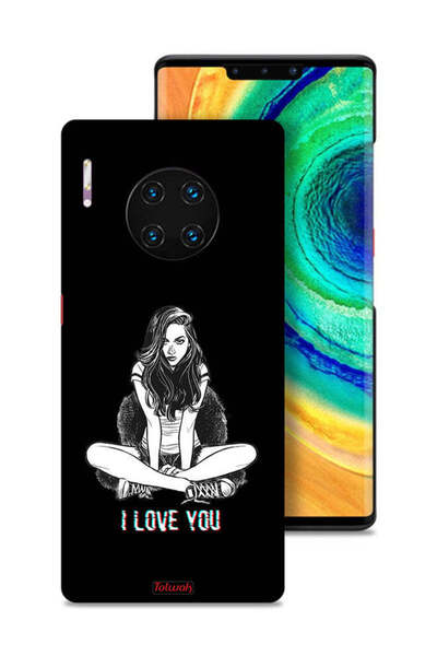 Tolwak غطاء حماية لهاتف هواوي ميت 30 إي برو 5G برسومات "أحبك"