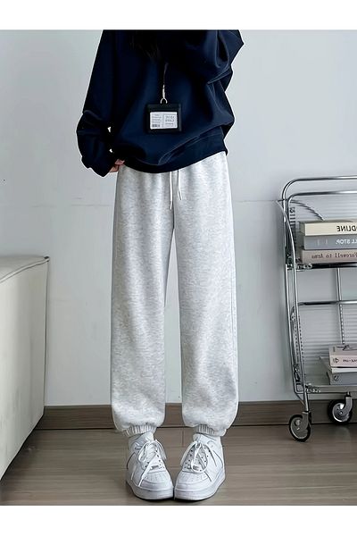 NURVES Gray Comfortable Flexible Seasonal Leg Rubber Track Pants