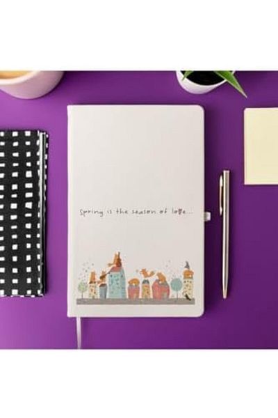 Mena Rise Diyar-Ifırsatshop Love Is Elsewhere in Spring Striped Notepad 13 cm X 21 cm 100 Sheets 1017157
