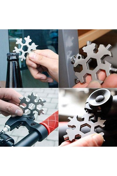 Shengruili Set of 2 Shengruili DIY multi-function tools, stainless steel, silver, 6 x 6 cm