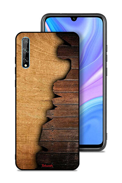 Tolwak غطاء حماية لهاتف هواوي بي سمارت إس بنمط خشبي عتيق